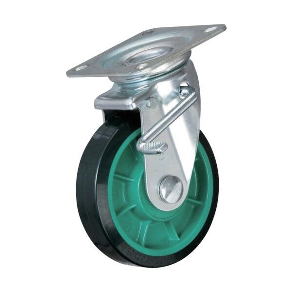 中荷重用キャスター ログラン(ウレタン車) TP車輪 自在ダブルストッパー付