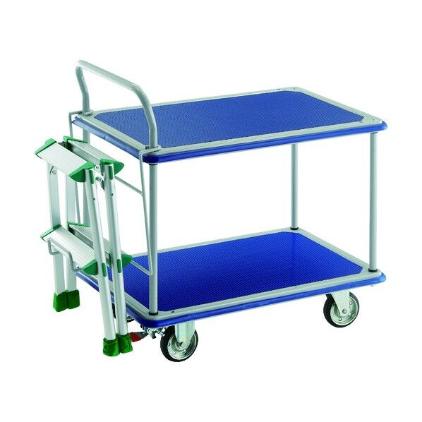 ドンキーカート (片袖2段タイプ・ストッパー付・踏み台付) ストッパー付