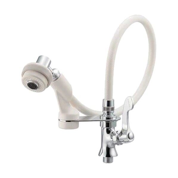 カクダイ 厨房用立形シャワ水栓 700-410-13QR 1