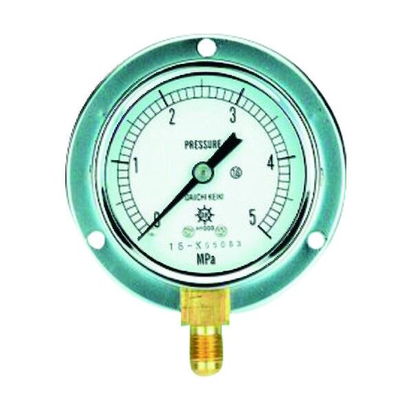圧力計(1/4''フレア、下出し、60φ、つば付) TA148F-150 1