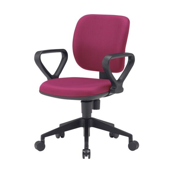 オフィスチェア布張り肘付ワイン FZ-3A-WN 1