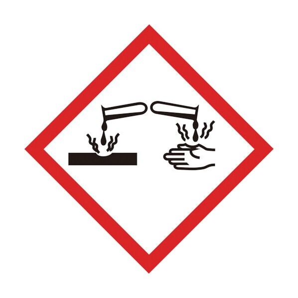 GHSラベル標識 腐食性 20×20mm PET GHS20-C 5枚