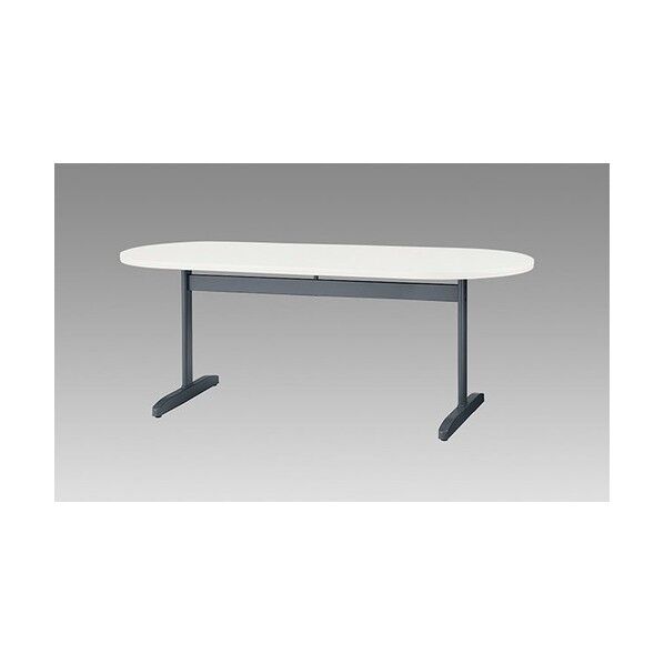 会議用テーブル (T字脚) (長円) KHE1890WR-WH 1点
