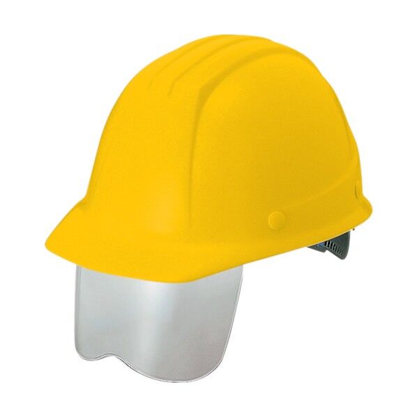 ヘルメット前ひさし型(飛･墜)黄FRP