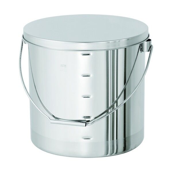 日東 吊り下げ式ステンレス汎用容器 目盛付(ヒラ蓋) 25L 330 x 392 x 330 mm STB-M-33/HF 1個