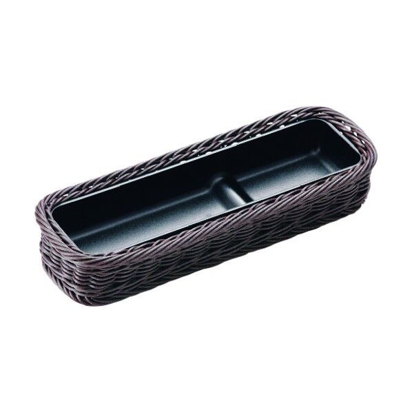 樹脂カトラリーバスケット コゲ茶 PKTC402 1個