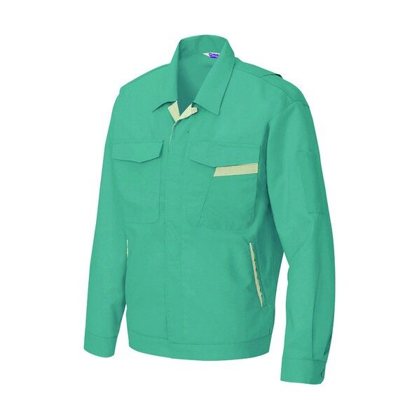 ベストコットン 長袖サマージャンパー(男女兼用) 027ターコイズ×アースグリーン 5L 961 1