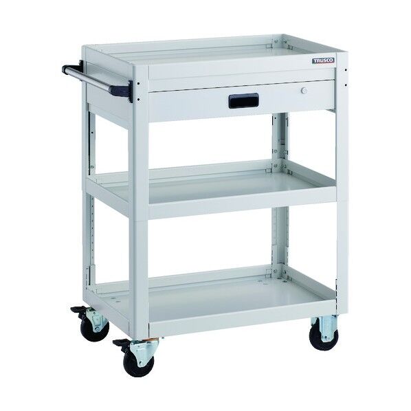 ツールワゴン ドルフィン 高さ調節式 750X500 1段引出 W色 DLWS-A973V-W 1点