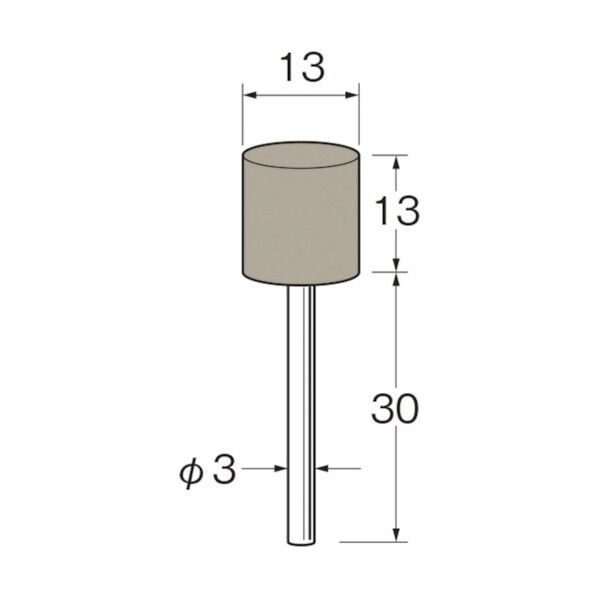 軸付弾性砥石(PVA砥石)外径(mm):13粒度(#):120 R7342 10本