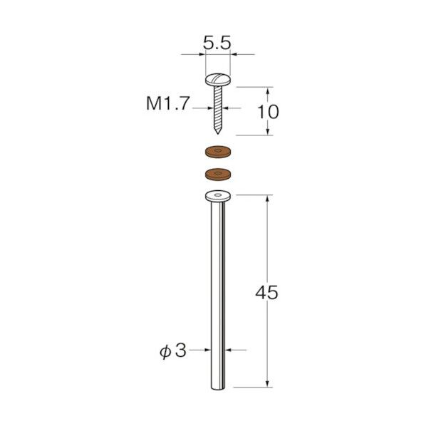 リューター マンドレール 157 x 110 x 6.5 mm M1301 10本