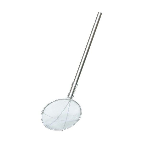 TS パイプ柄給食用スクイ網 丸型 24cm 極細目 柄長60cm 24cm 柄長60cm ASK309 1個