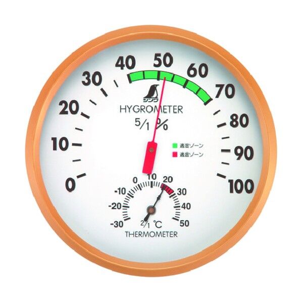 温湿度計丸型湿度表示G 15cm 72605 1点