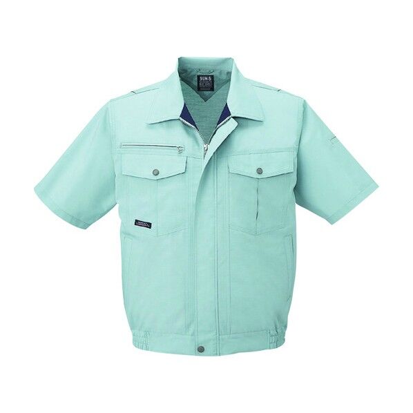 夏 半袖ブルゾン グリーン色 XLサイズ WA10660-7-XL 1点