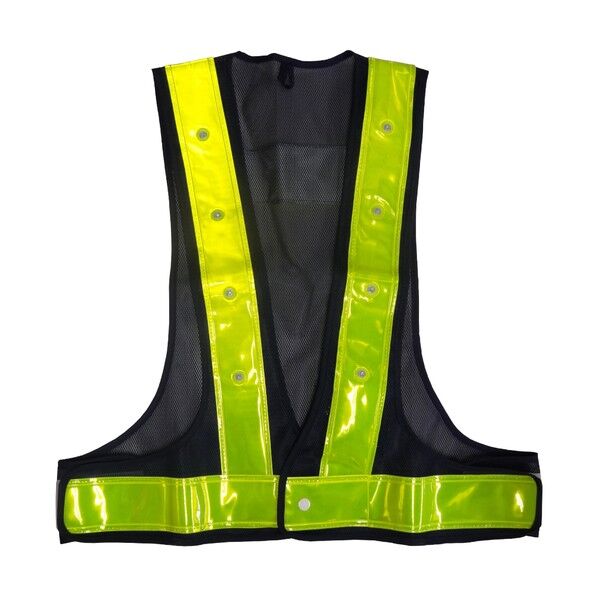 LED安全ベスト 紺/黄 フリーサイズ 5916505 1枚