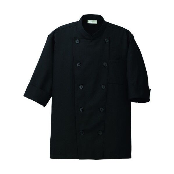 コックシャツ(男女兼用) 010ブラック 6L 861221 1