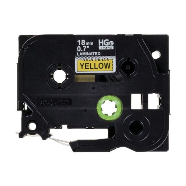 HGEテープ 黒字/黄地/18mm HGE-641V 1点