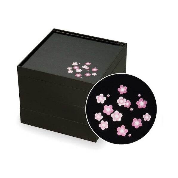 V-BOX6.5寸 花の舞 黒(金ボール付)三段 31340 1点