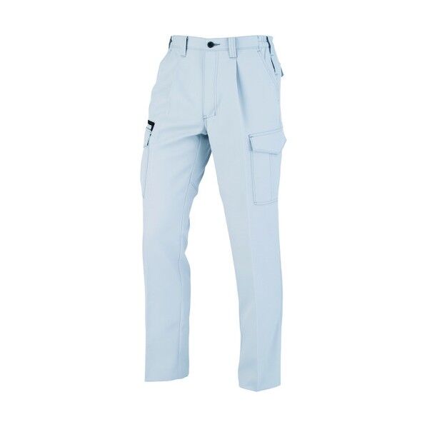 ワンタックカーゴパンツ(脇シャーリング) シルバー SSサイズ A-8076-3-SS 1点