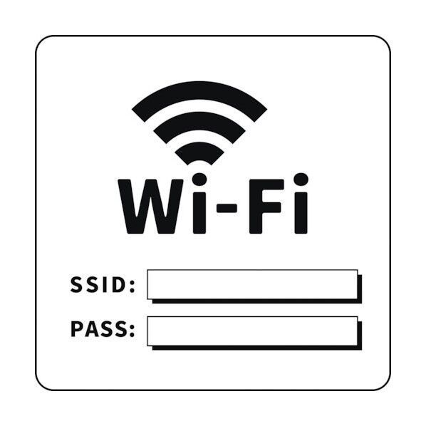 Wi-Fiサイン ステッカータイプ WFS_01 6300032022 1点