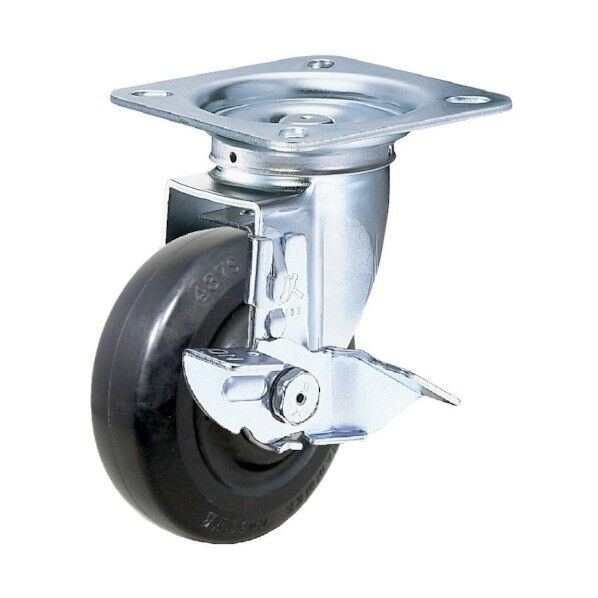 プレートキャスター 自在SP付 ゴム車