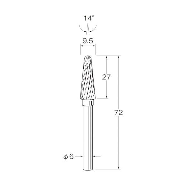 リューター 超硬カッター K6624 1個