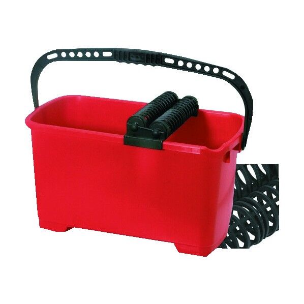 K/H 床洗浄バケツセット OPTIMUM 22L 赤 すすぎローラー付 505543 1