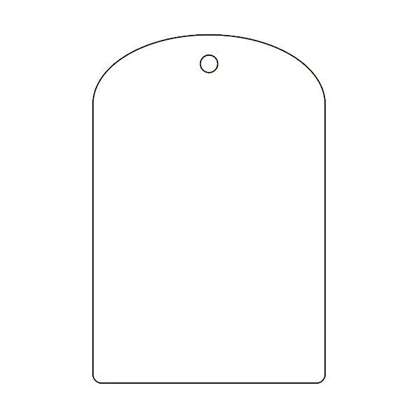 バルブ開閉札 白無地タイプ 特15‐300 60×40mm 164040 10枚