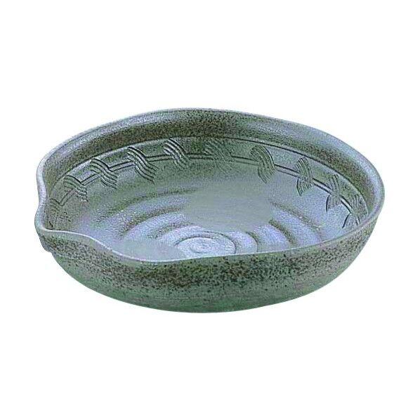 エムズジャパン 炭化土ボタモチ8.5大皿 深 B03-30 ROO3301 1個