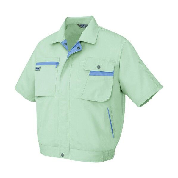 半袖ブルゾン(男女兼用)ムービンカットAZ5321-004アースグレー×ミストバイオレット4L 004アースグレー×ミストバイオレット 4L 5321 1