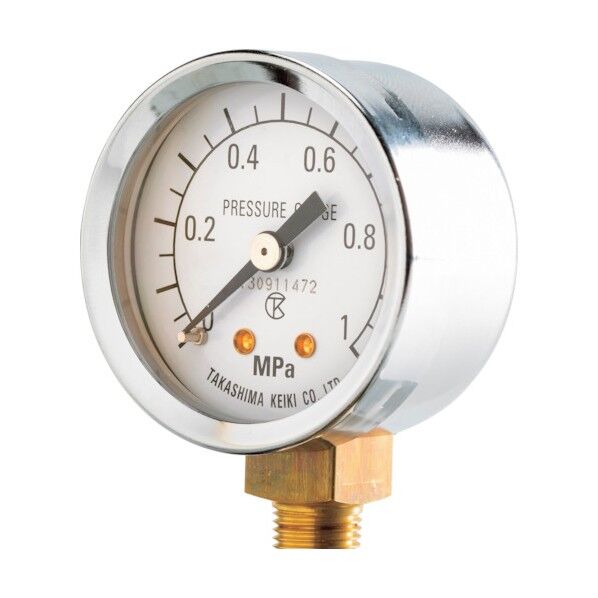 小型真空計(A枠立型・φ50)圧力レンジ0.0～ー0.1MPa R1/8 1746901   1点