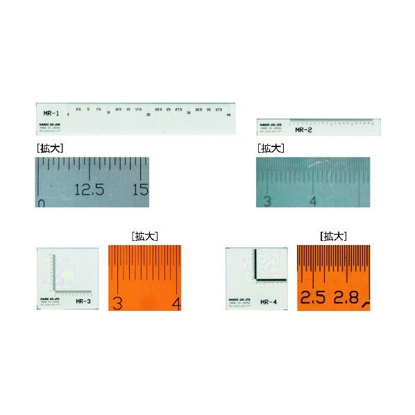 顕微鏡用マイクロルーラー 4種組 3-321-0694 1点