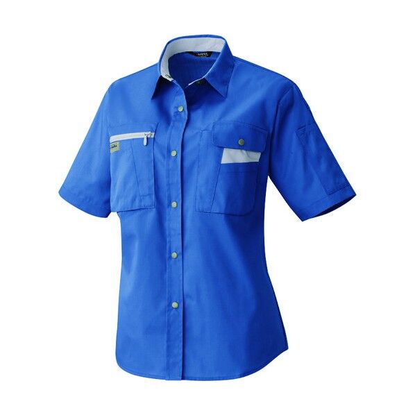 レディース半袖シャツ(ムービンカット)AZ5317-006ブルー×シルバーグレー9 006ブルー×シルバーグレー 9 5317 1