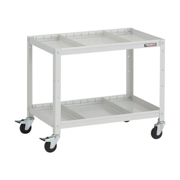 ラビットワゴン 700X450XH600 2段 仕切板2段付 ホワイト RBW-672S2 W 1点