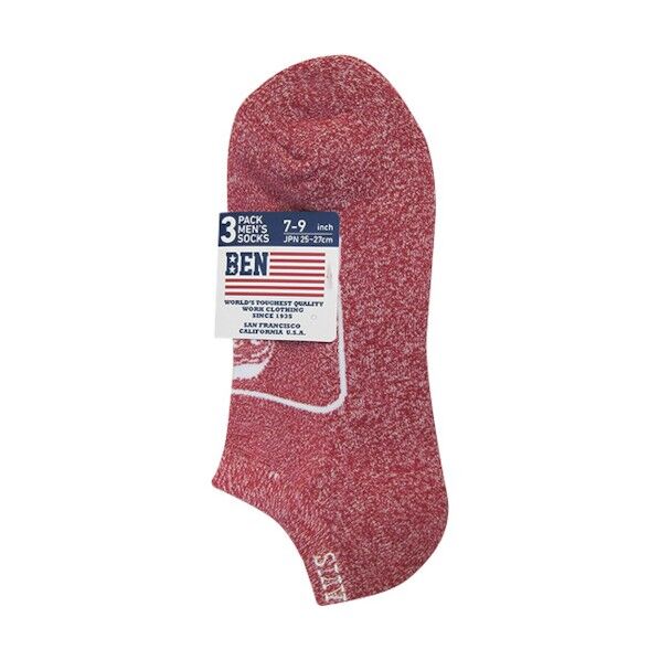 BD A302靴下スニーカー3足組(杢アソート) 165323 1点