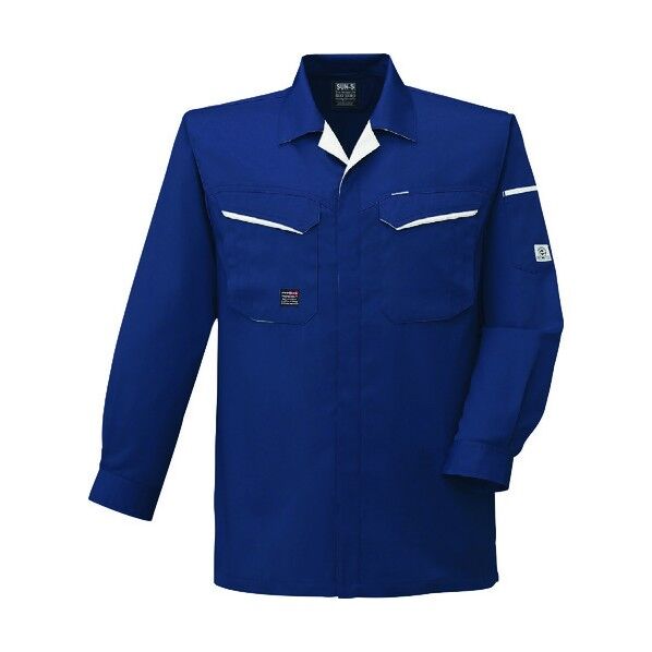 夏 長袖シャツ ネイビー色 Mサイズ WA10489-3-M 1点