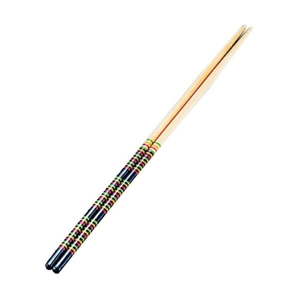 松尾物産 竹製 歌舞伎菜箸 黒 36cm 黒 36cm ASI7502 1個