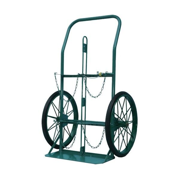 ボンベ運搬車(大車輪型)酸素7000L容器、アセチレン7.0kg容器用