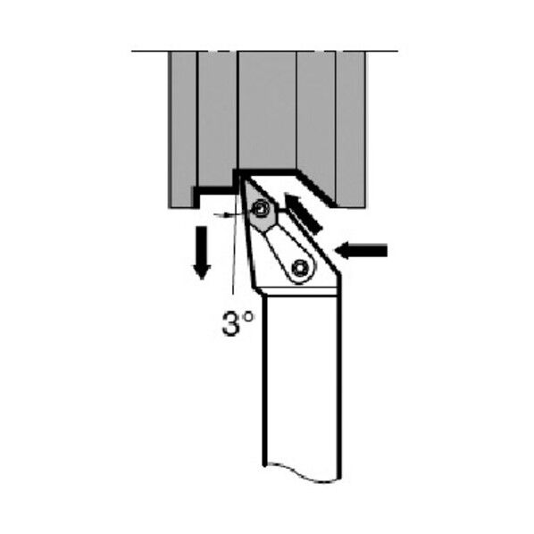 外径用TACバイト 170 x 42 x 35 mm MVJNR2525M16 1