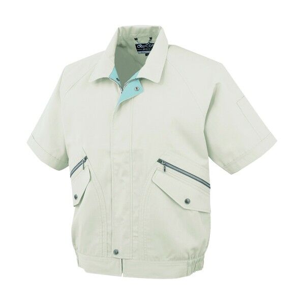 半袖ブルゾンP-8890 5アイボリー