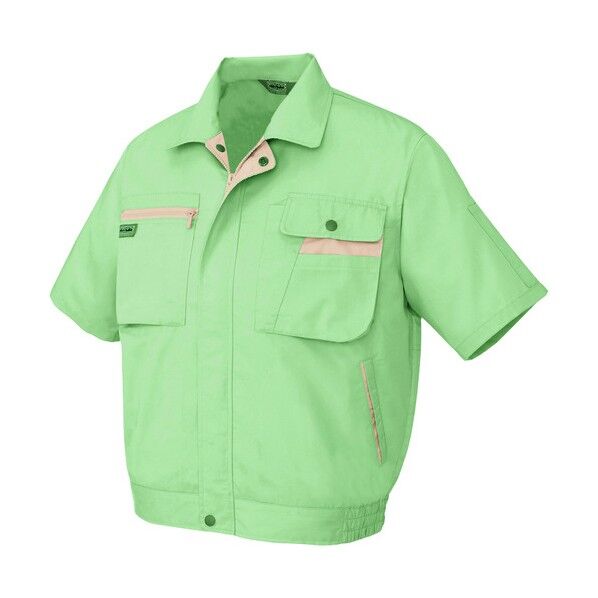 半袖ブルゾン(男女兼用) 015グリーン×ライトベージュ 5L 5321 1