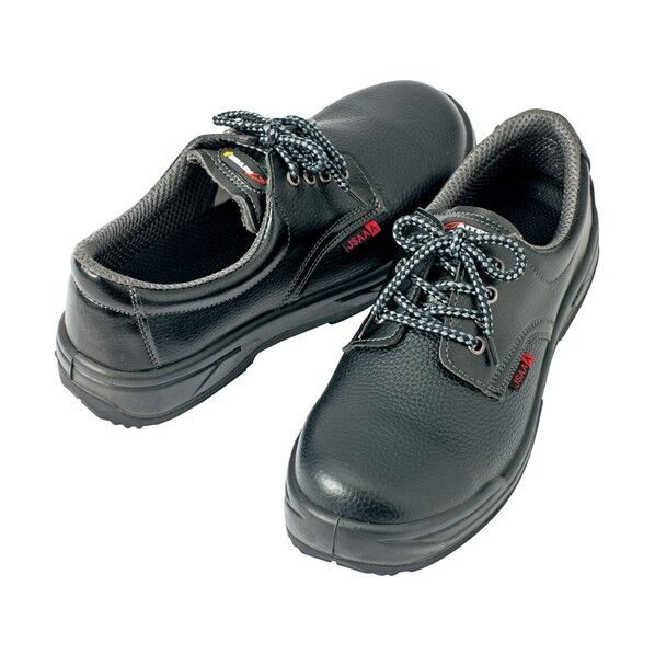 セーフティシューズ（ウレタン＋ゴム短靴ヒモ）（男女兼用） 010ブラック 25.5 59825 1