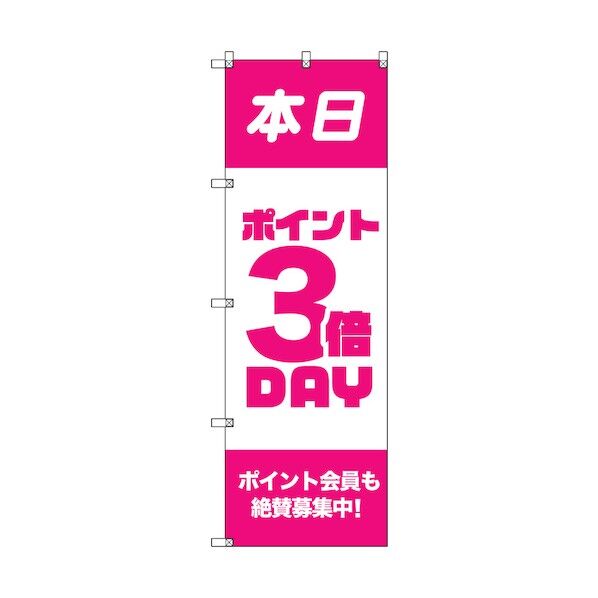 のぼり旗 T-00090 ポイント3倍デーB 1枚 6300035497 1枚