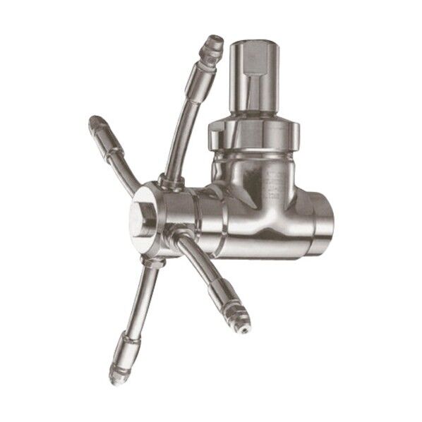 タンク洗浄ノズル JAシリーズ ステンレス鋼304製 ネジ1/2メス Φ2.4 ノズル4個付 全面360°タイプ 1/2FJA3-4S(2.4)S304 1点