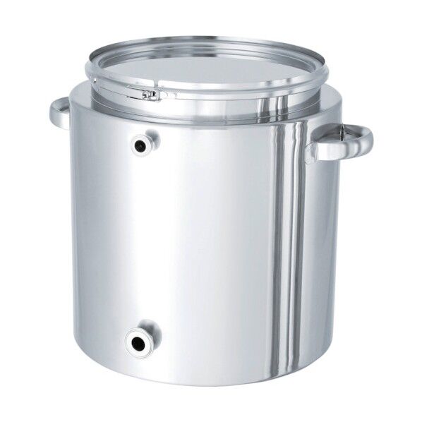 ステンレス片テーパー型バンド式ジャケット容器