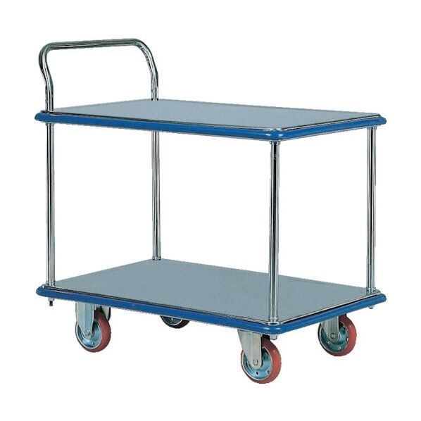 ステンレス製運搬車(二段片袖ハンドルタイプ)