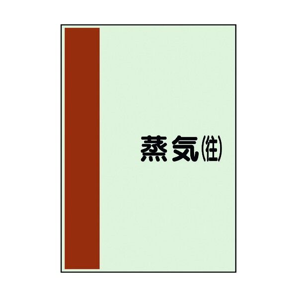 ユニット 配管識別シート 矢印なし 横 蒸気往 極小 409-82 1個