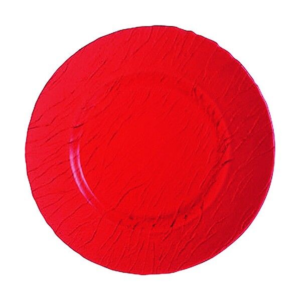 ミネラリ カラーサービスプレート 32cm J8270 レッド RMN2201 1個