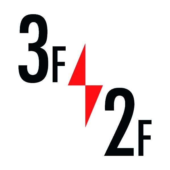 グリーンクロス ロフト階数表示板300角 3F/2F 6300000456 1個