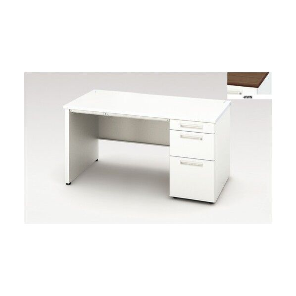 片袖デスク (パネル脚タイプ) XEHH147BP-WWN 1点