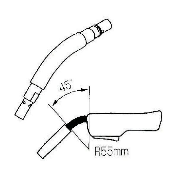 ダイヘン ダイヘン CO2/MAG溶接用部品 トーチボディ 45度R55mm U5020C00 1個